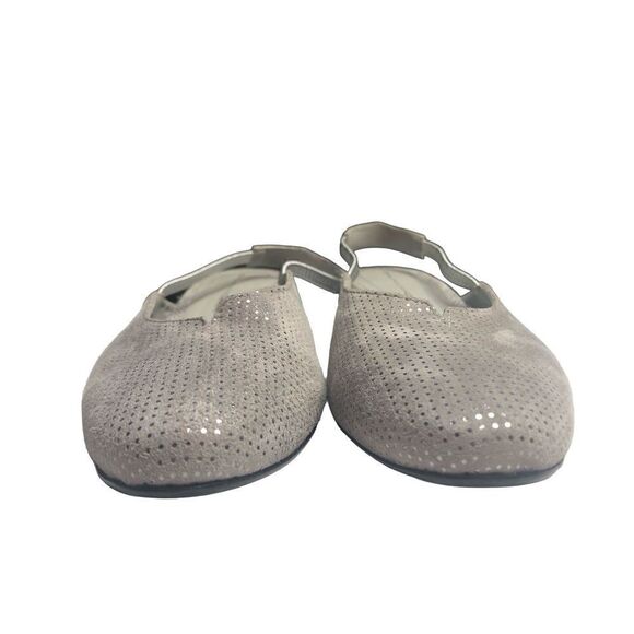 Salamander Grey and Silver suede sling back mules in size 6.5 - Picture 4 of 11